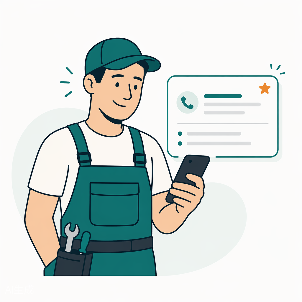 Contractor receiving job lead text summary from CallLegend